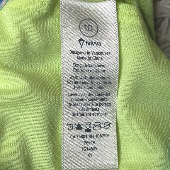 Iviiva by Lululemon size 10 tank top neon, yellowish green and blue - Picture 4 of 11